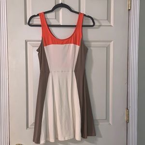 Colorblock skater dress